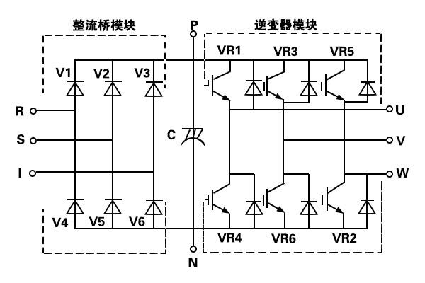 通用性变频器的整流桥模块、逆变器模块线路图